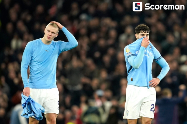 맨시티, '맨체스터 더비'서 맨유에 1-2 역전패